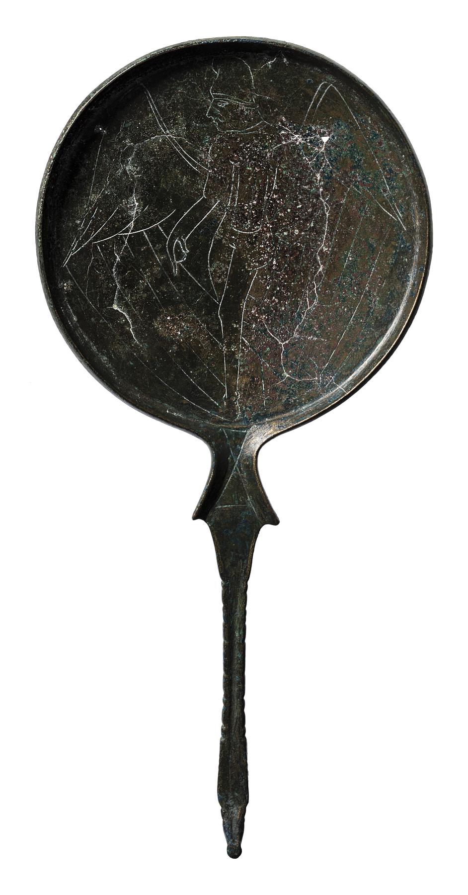 Mirror with a female winged demon, H2152