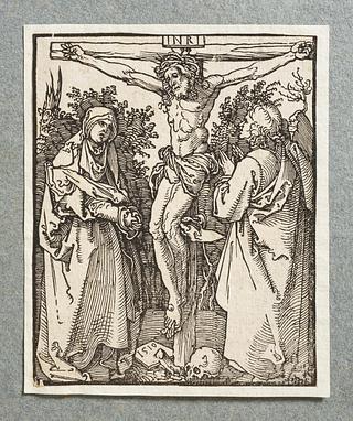 E163 Den korsfæstede Kristus mellem Maria og Johannes