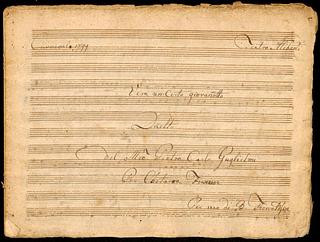 N125 Sheet music for "Carnevalle 1799" and "Minué per Chitarra Francese"