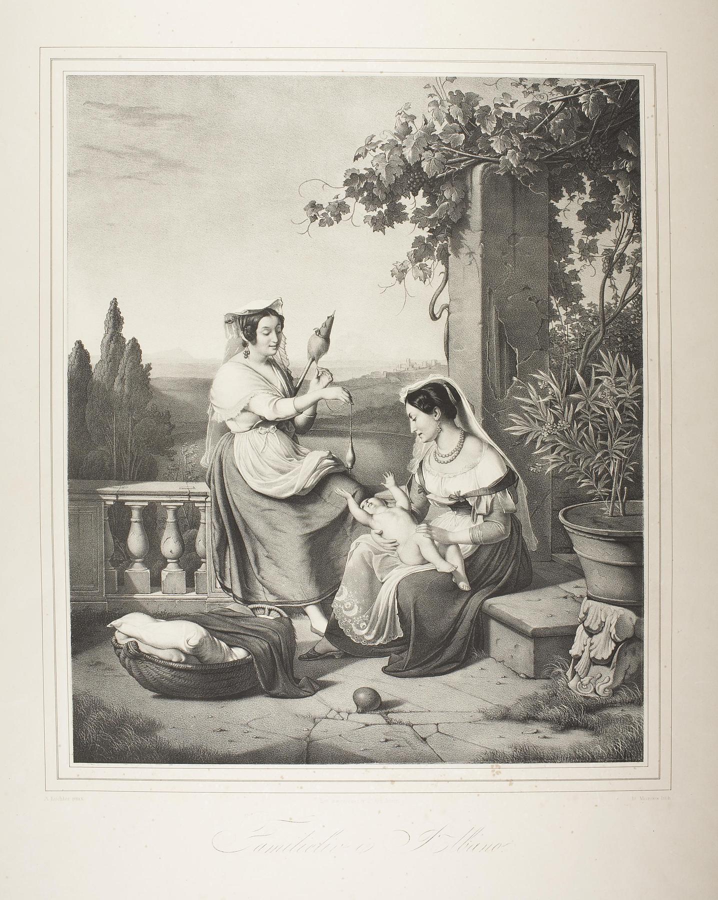 En familiescene ved Lago di Nemi, E1149