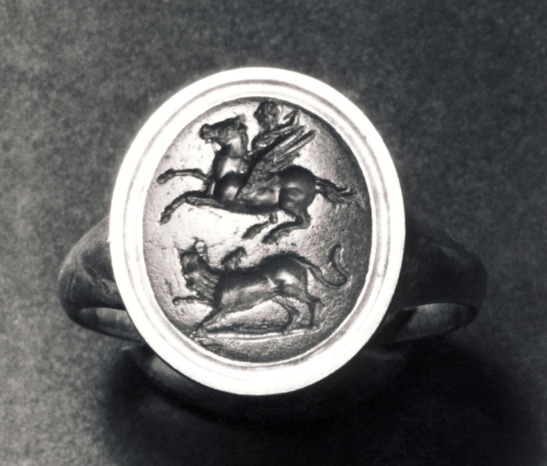 Bellerofon på Pegasus i kamp mod kimæren, I863