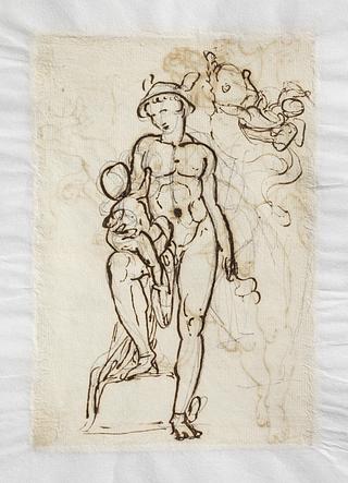 C31v Mercury with the Bacchus Child. Cupid at Sea