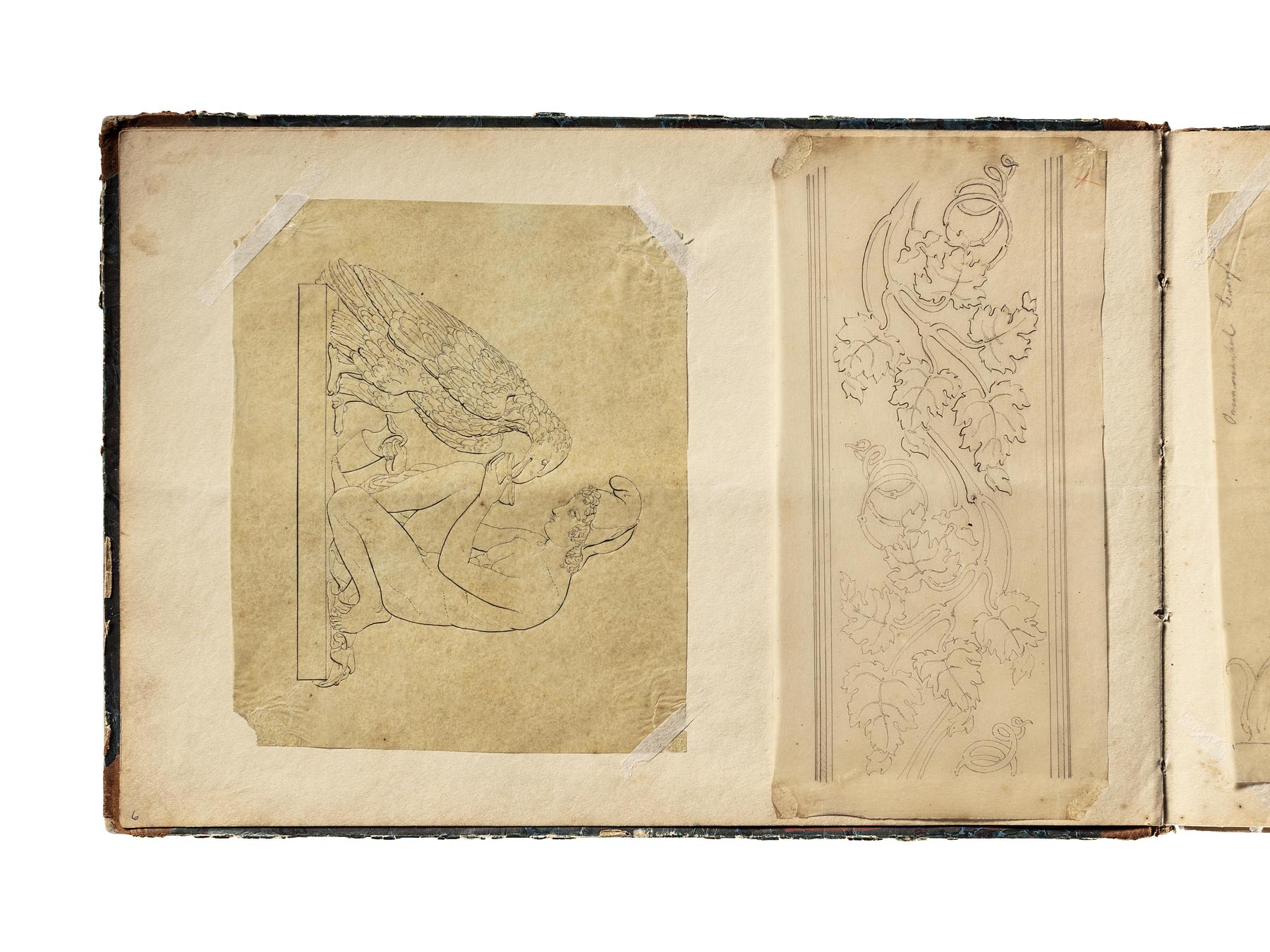 Planteornament. Ganymedes med Jupiters ørn, D1827,6