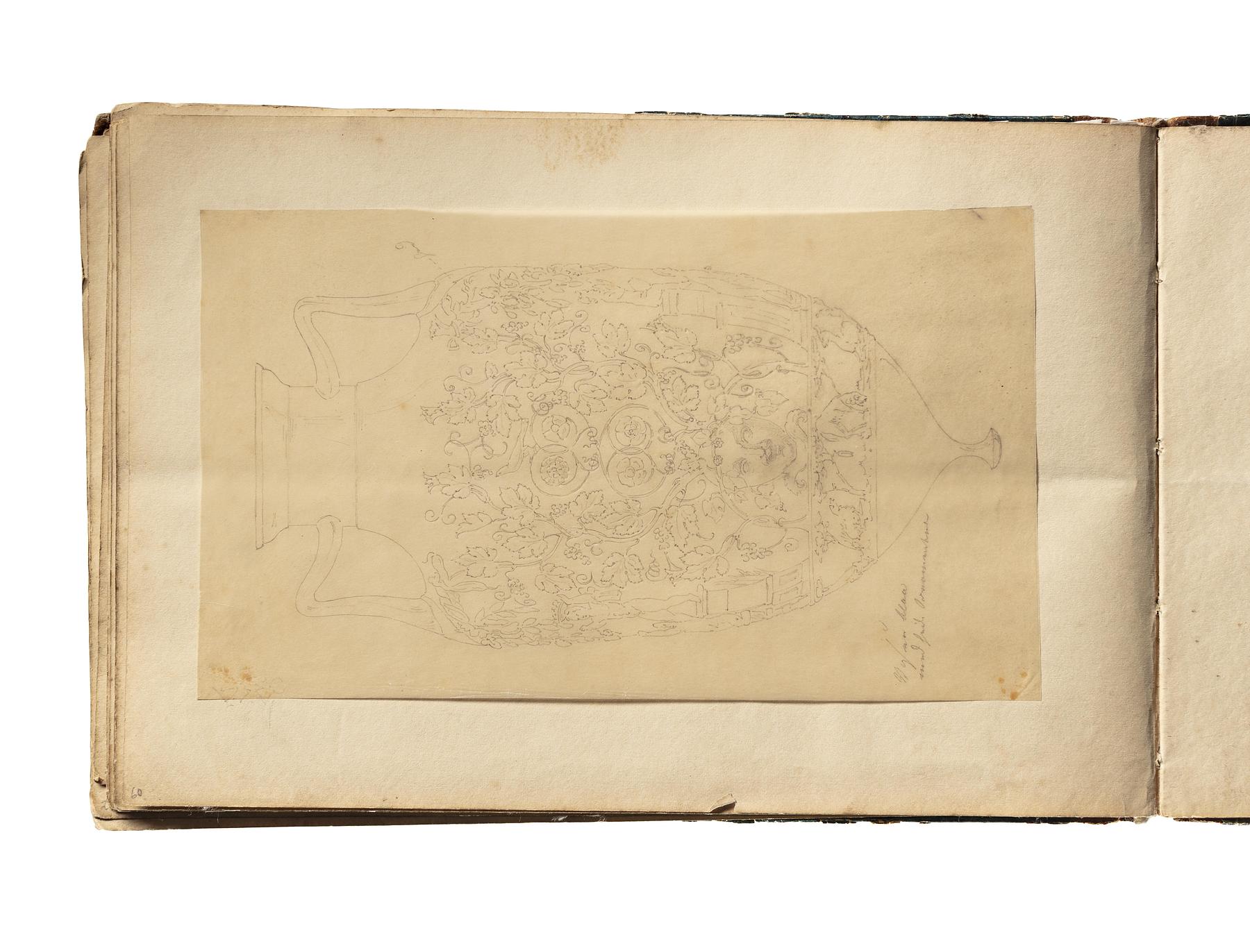 Spidsamfora med ornamental dekoration, D1827,60