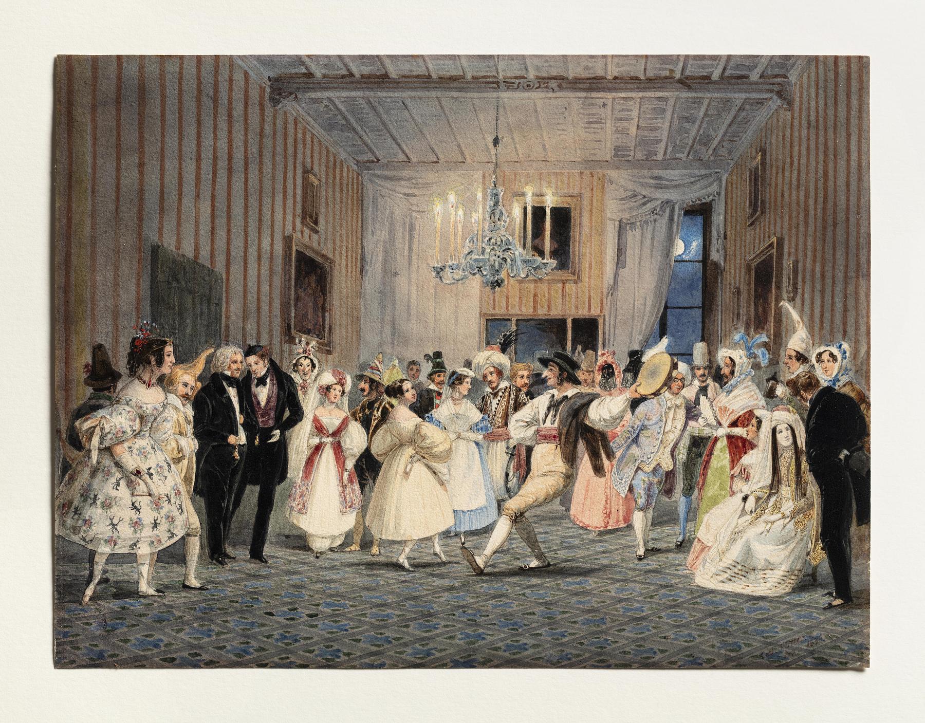 Karneval hos familien Puggaard i Rom, D1743