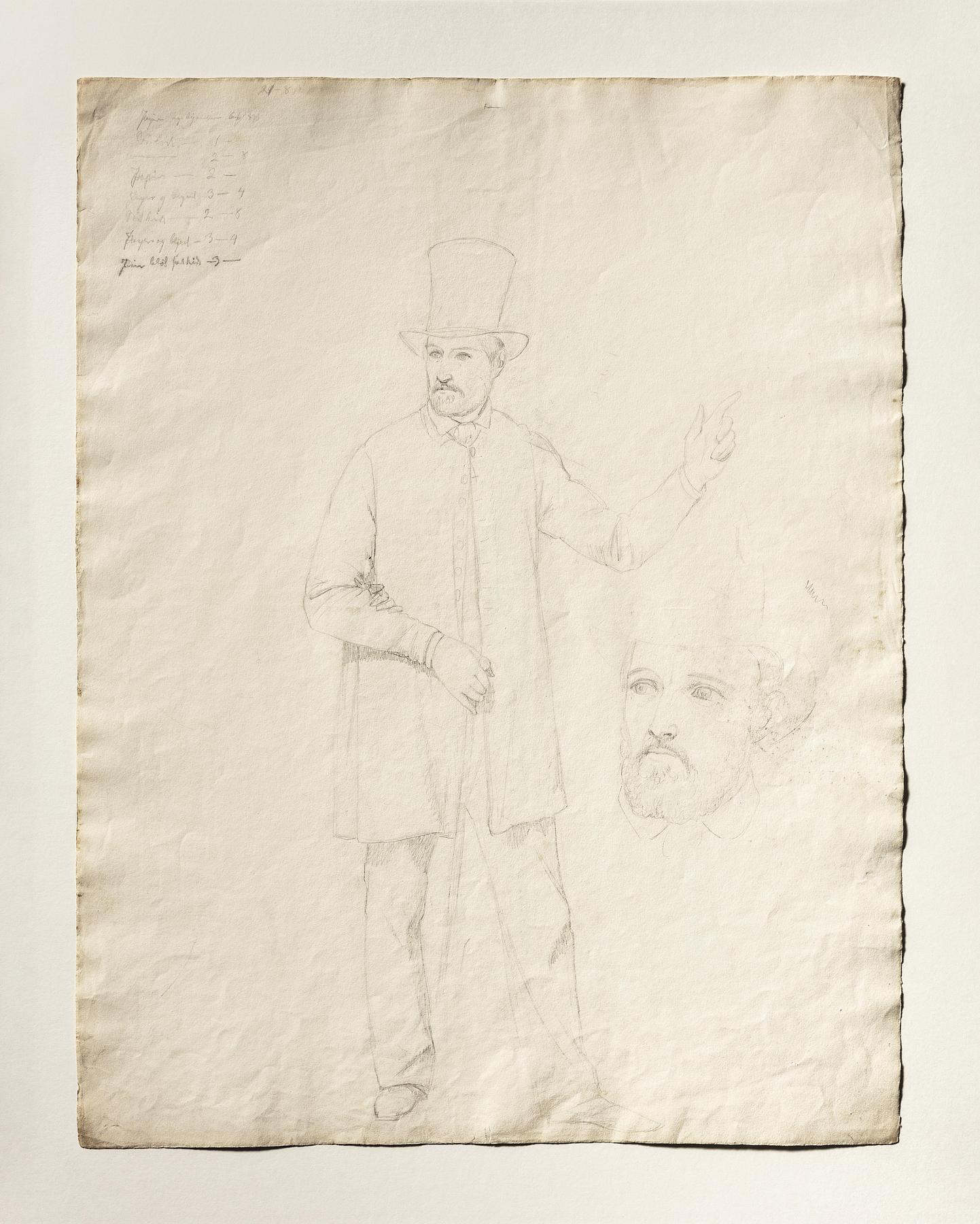 Jørgen Roed. Jørgen Roeds ansigt, D1736r