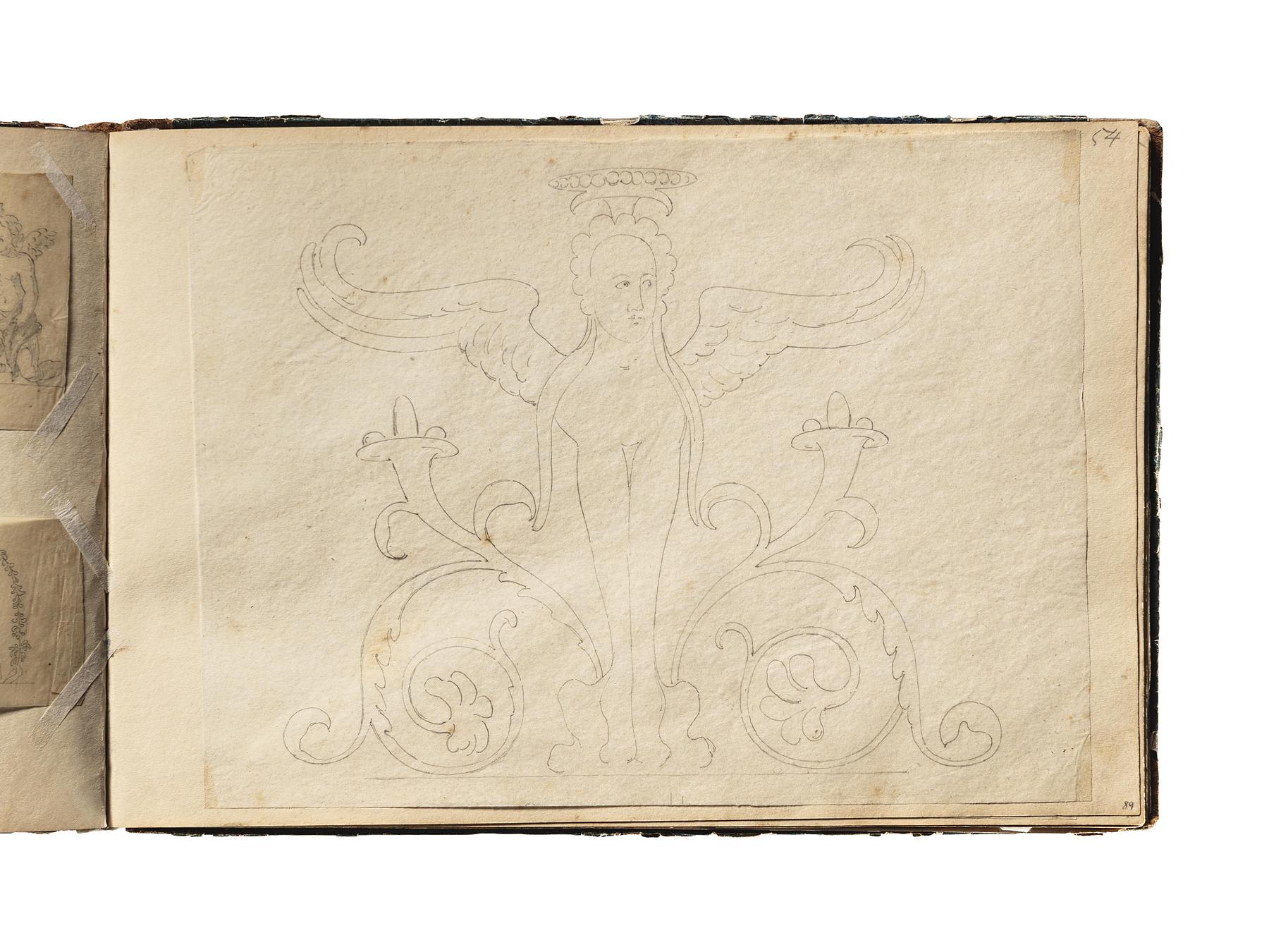Ornament med harpyie, D1827,89