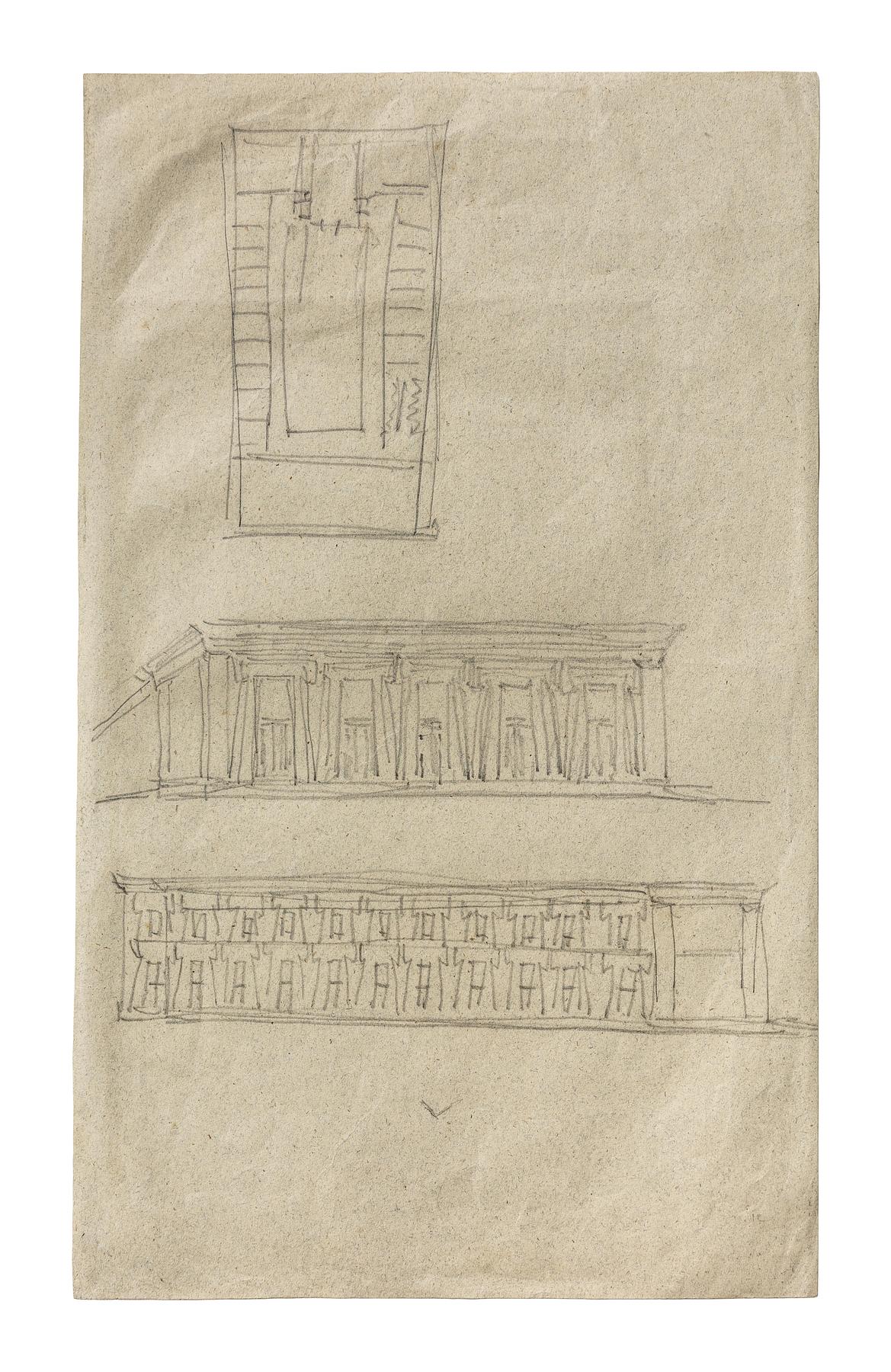 Thorvaldsens Museum, Draft for the Sketch No.1, D1754