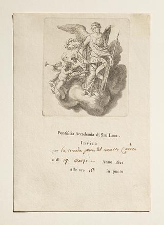 C140v Invitation from Accademia di San Luca