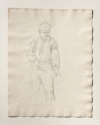 D1710r Mand rækker en åre frem