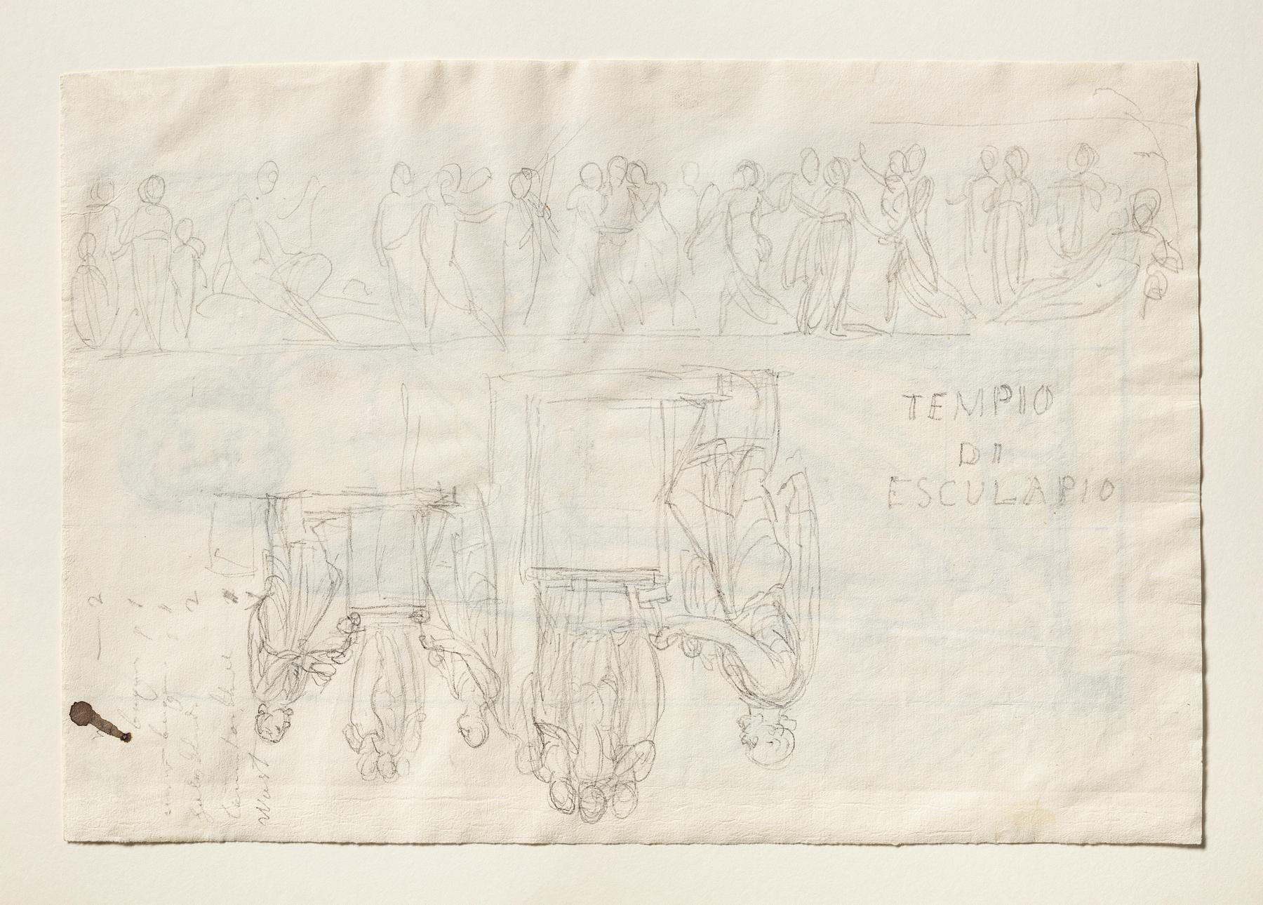 Frieze with Apollo. The Graces and the Muses. Socrates at Work on His Statue of the Three Graces, C41bv
