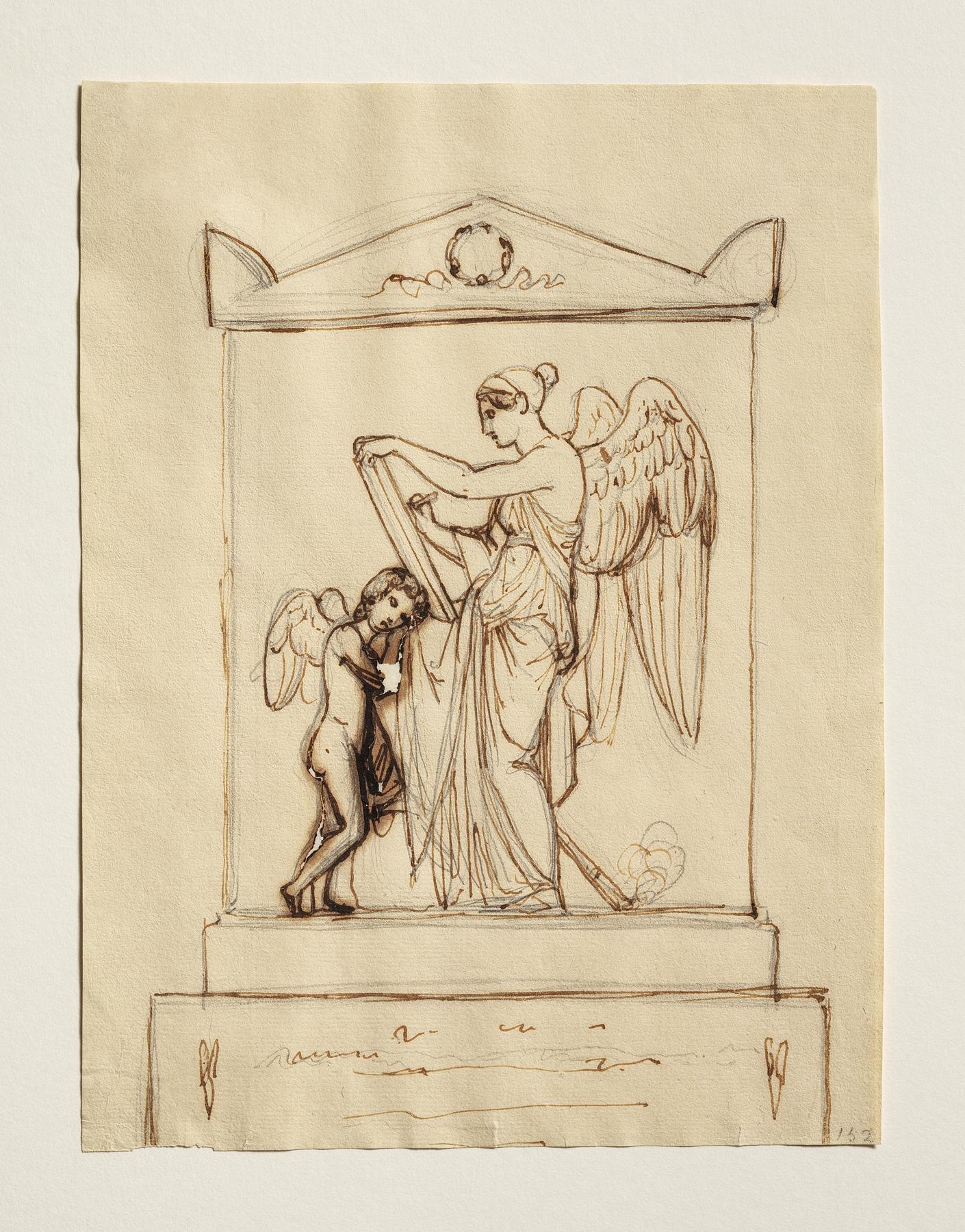 Gravmæle med Nemesis og Dødens Genius, C152