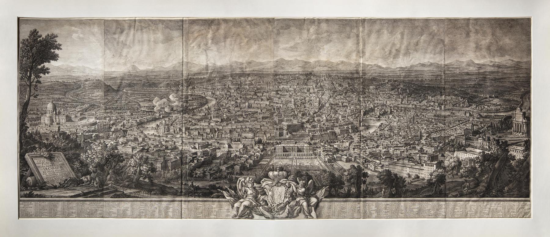 Prospekt af Rom set fra højdedraget Janiculum, E324