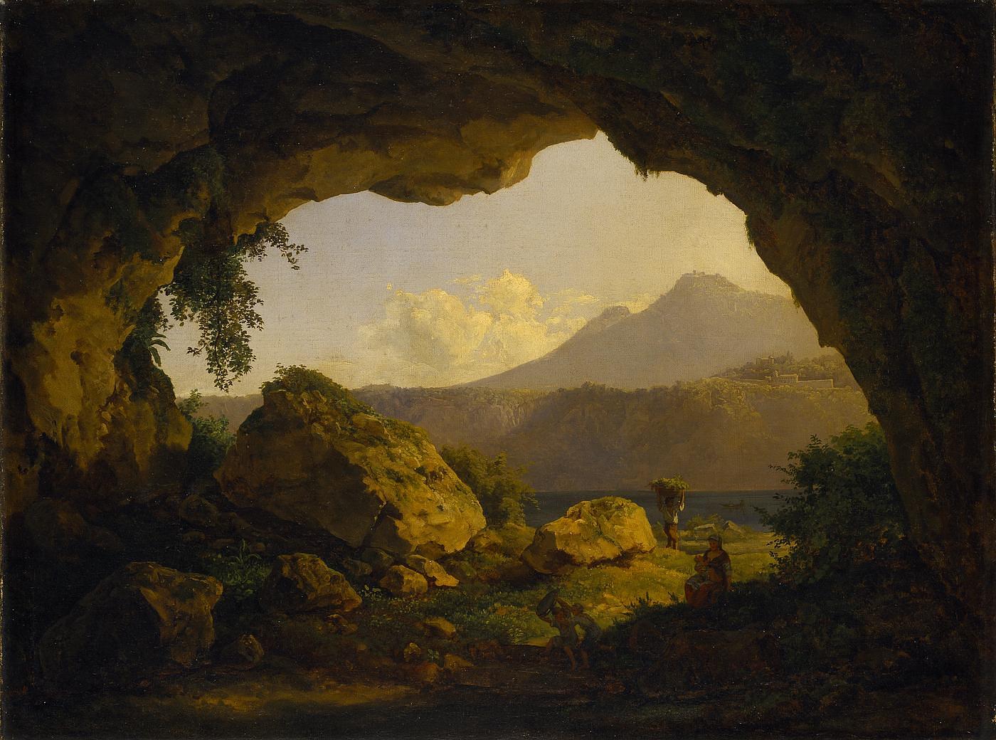 View from a Grotto over Lago di Nemi and Monte Cavo, B169