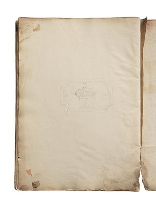 D1828,28 The stub of a sketchbook page torn out