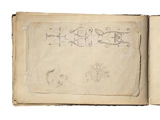 D1827,26 Vignette. Head of a Dog. Ornament