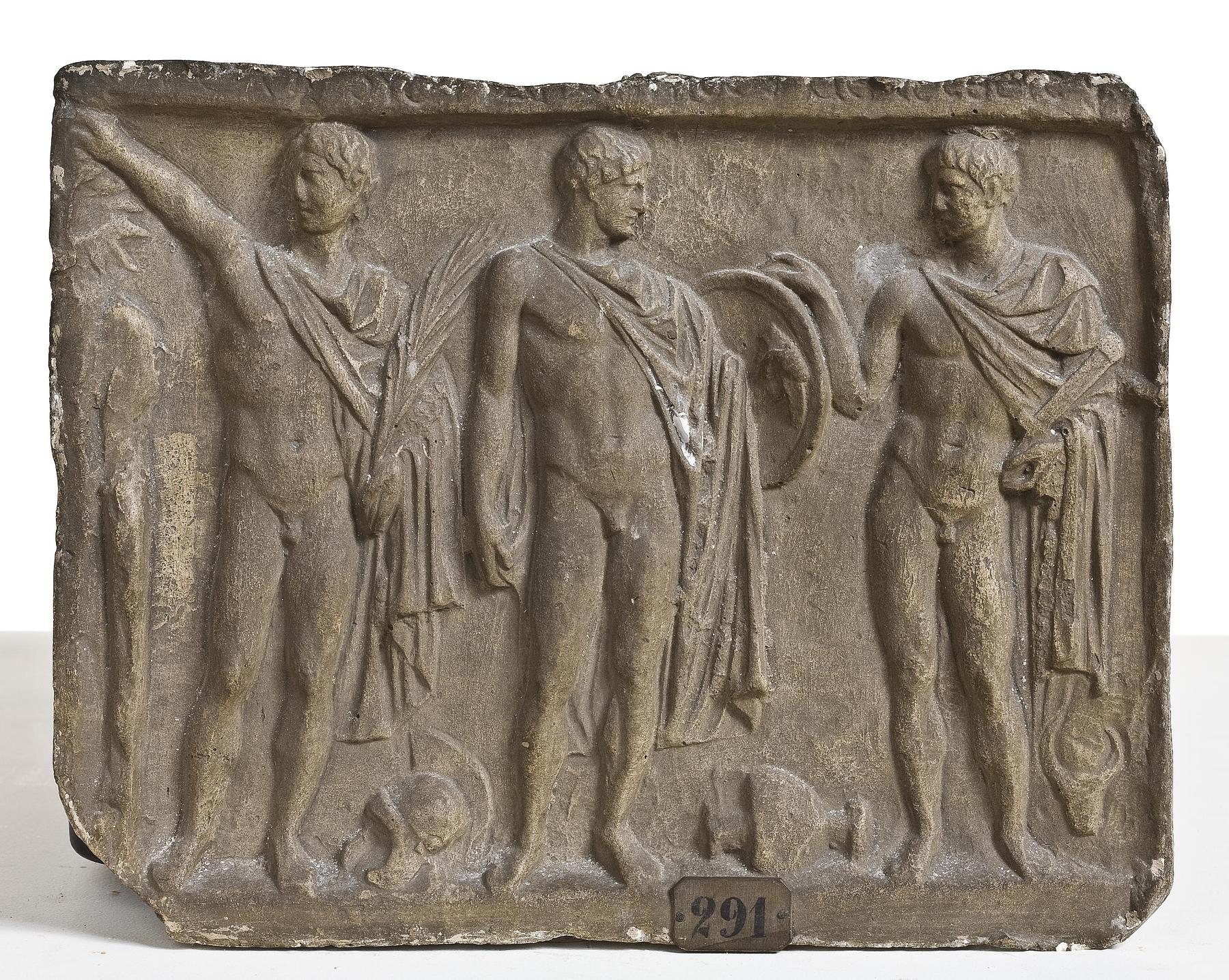 Three standing youths, L291