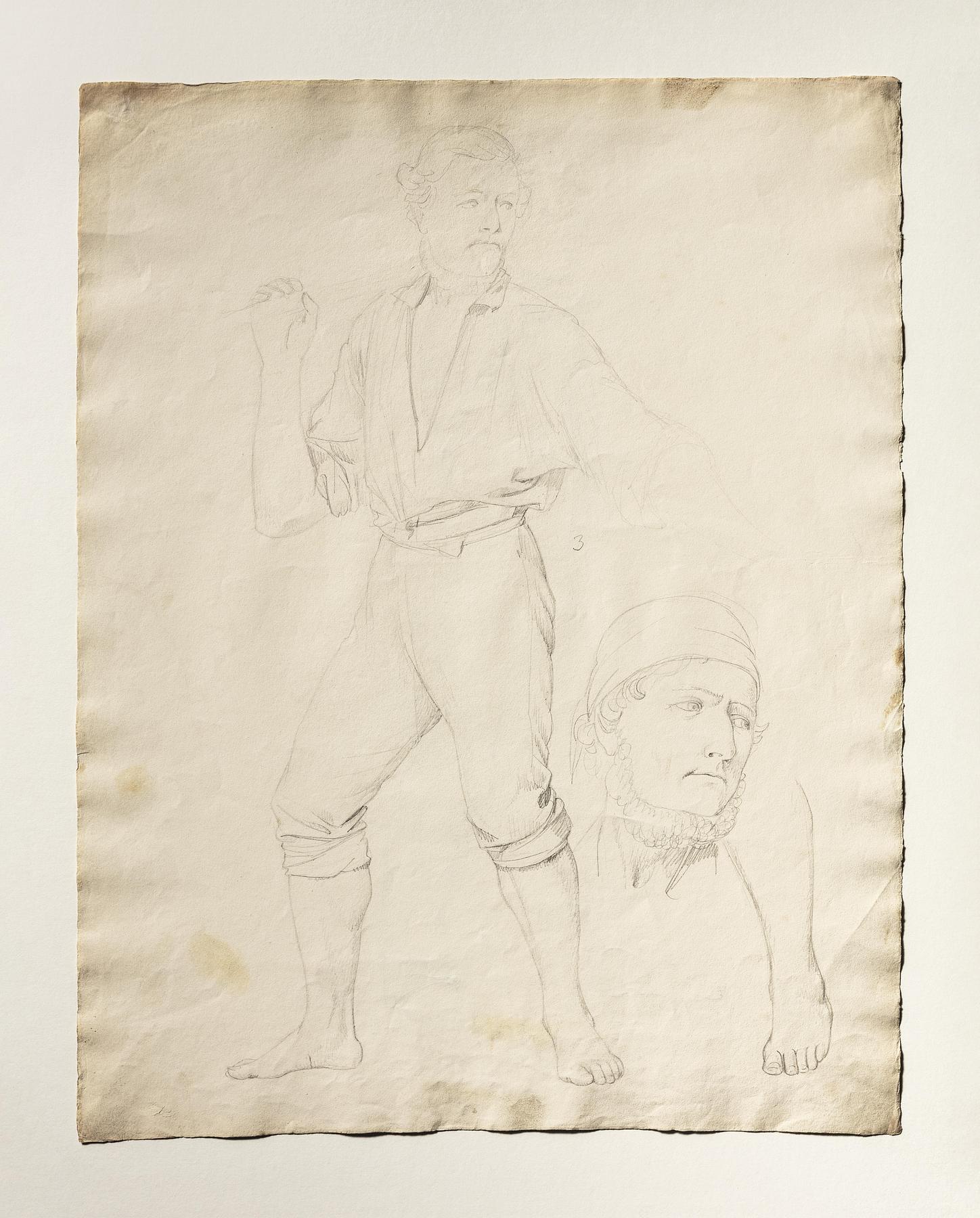 Labourer. Head. Leg, D1733r
