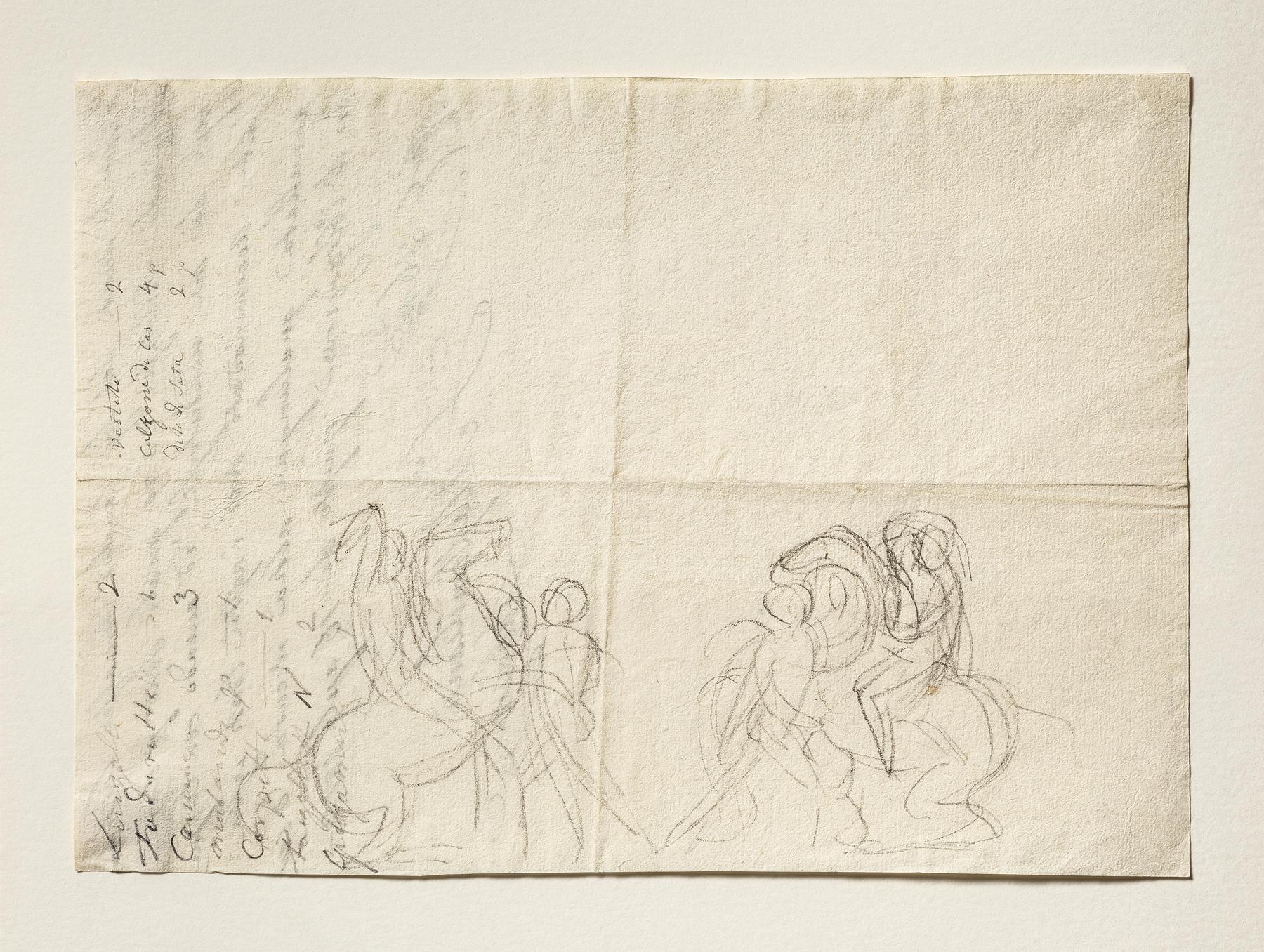 Hero Fighting with an Amazon. Linen list, with prices in Paoli, C11r