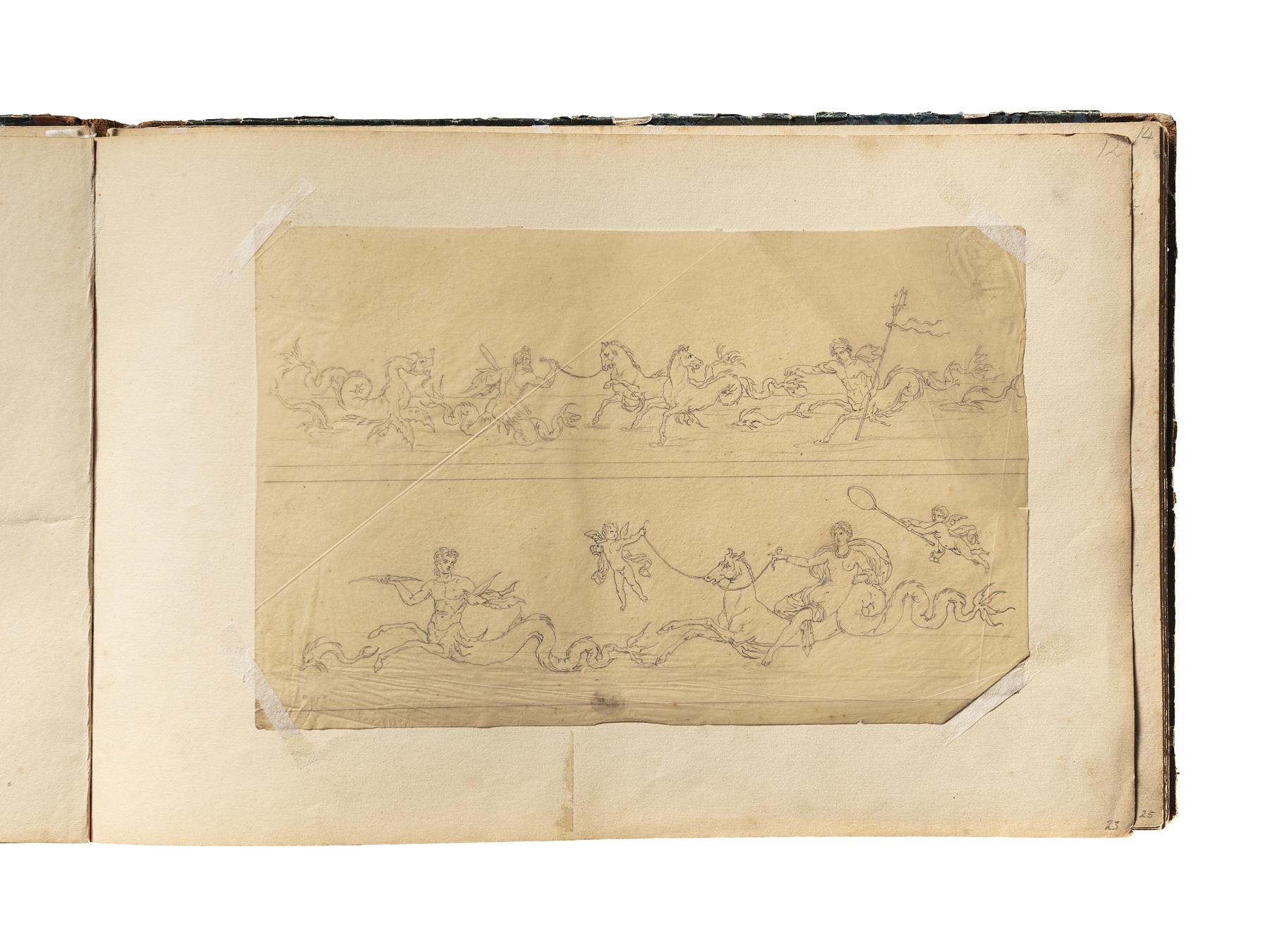 Tritoner, Galatea (?) og fabeldyr, D1827,23