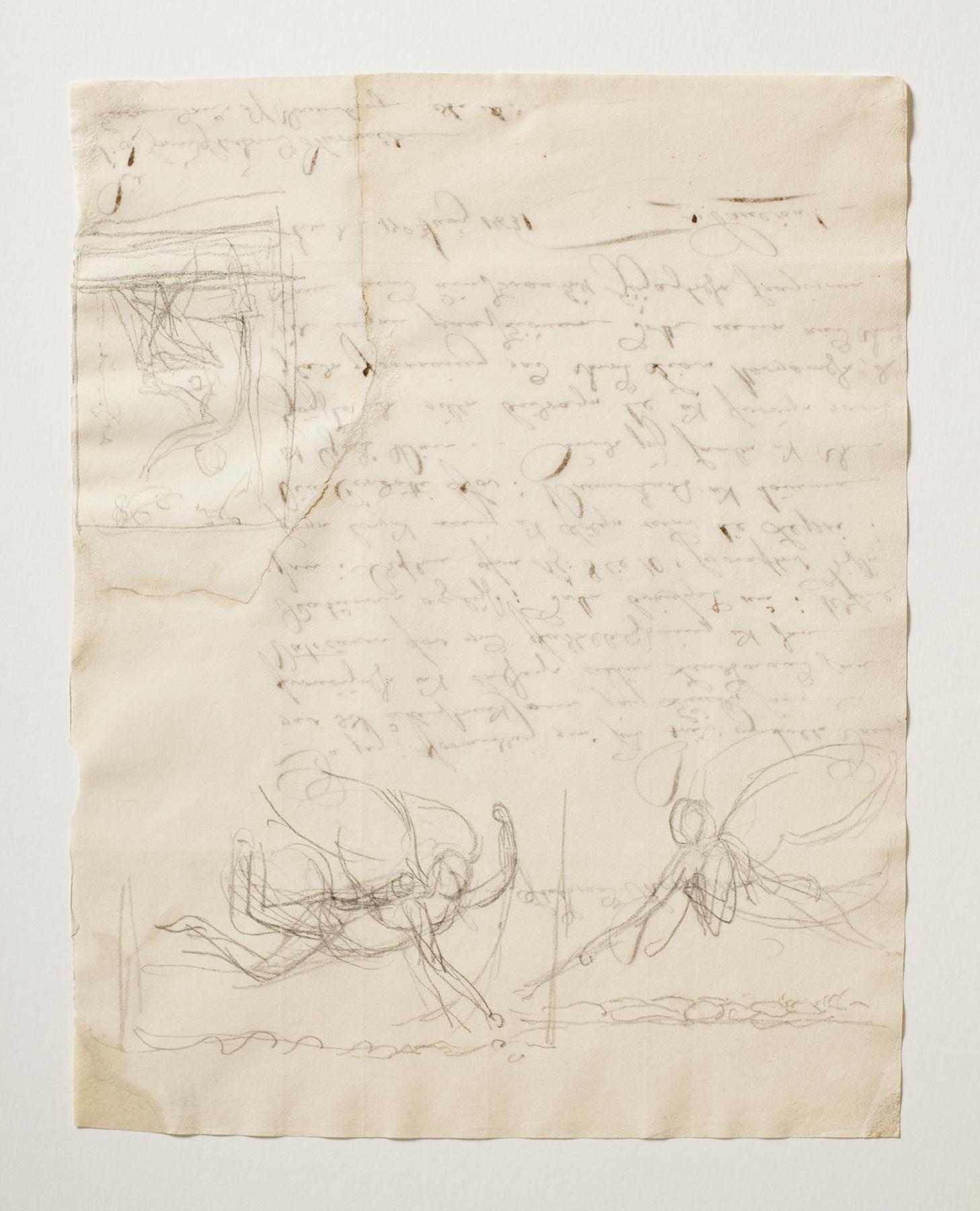 Amor samler konkylier til et smykke. Amor fremkalder blomster af stengrunden. En hyrdinde med en amorinrede, C368r