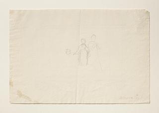 C131r Two people and the head of a third one for Alexander the Great's Triumphal Entry into Babylon