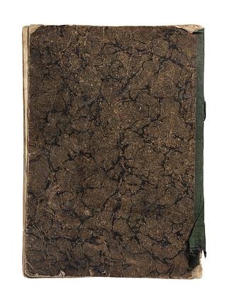 D1828,30 Sketchbook, back of the book binding