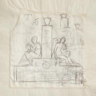 C71r Gravmæle. Urner på sokler