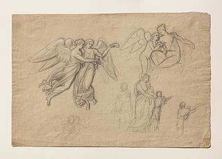 C95v Cupid Complains to Venus about a Bee Sting. Hagar and Ishmael or Baptism of Christ? Hovering angels