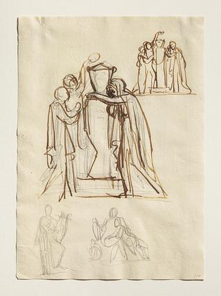 C170 Unknown sepulchral monument. Apollo with His Lyre. Group of seated figures