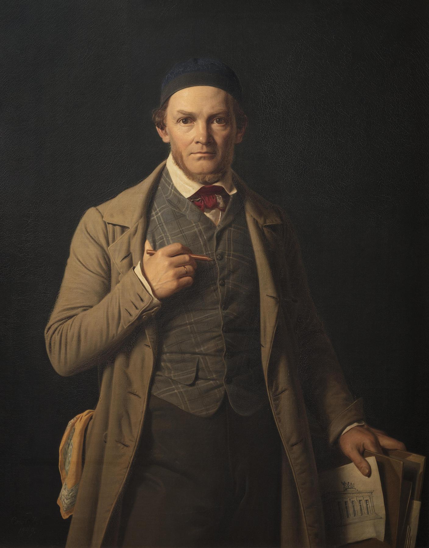 Portræt af Gottlieb Bindesbøll, B415