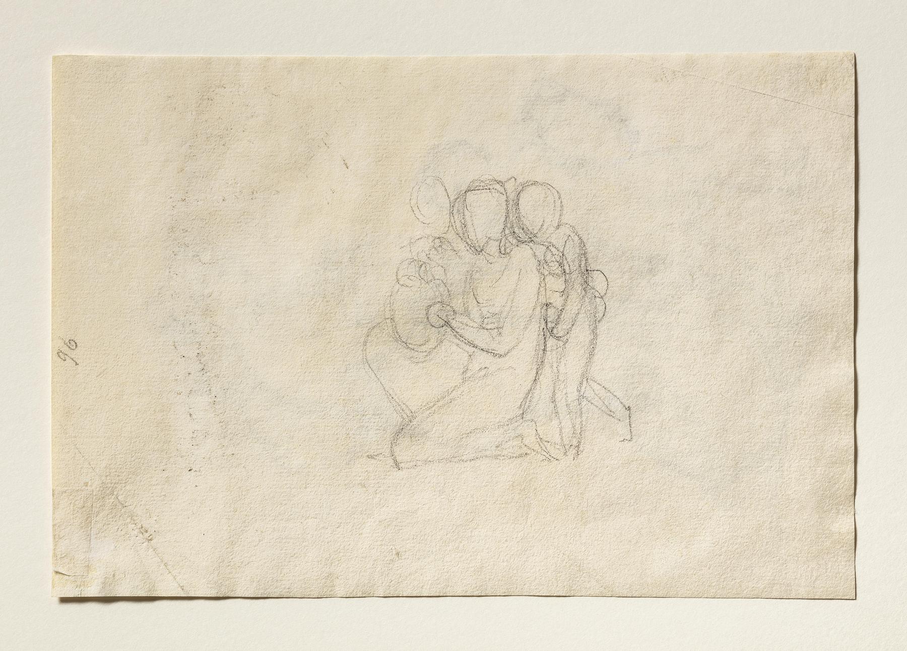 Woman weaving a garland (sketch for the Church of Our Lady?), C96v