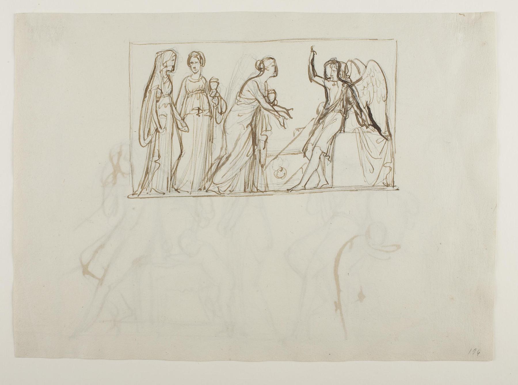 Kvinderne (De tre Mariaer) ved graven, C196r