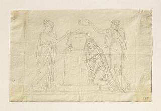 C169 Three women by an urn for an unknown sepulchral monument