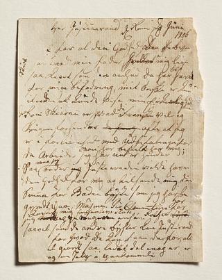 C12v Udkast til brev fra Thorvaldsen til Nicolai Abildgaard