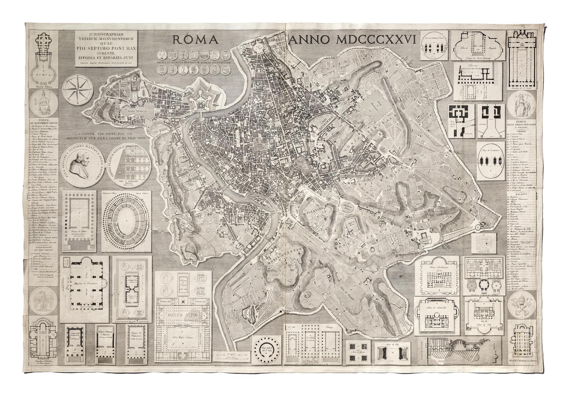 Map of Rome 1826, E664a