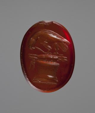 I125 Eagle devouring a dead hare on an altar