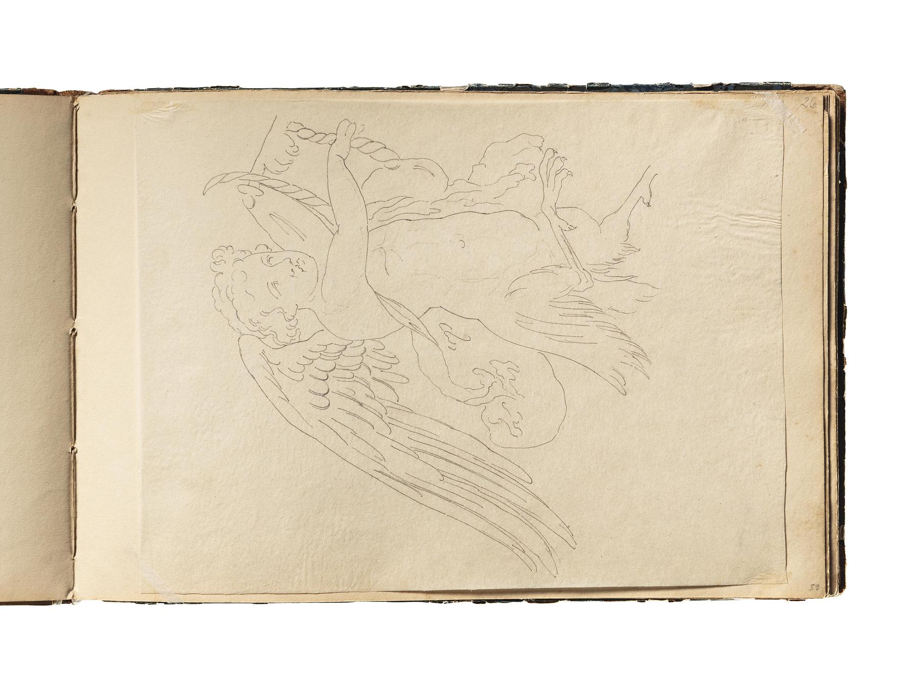 Harpyie-barn (?) med lyre, D1827,39