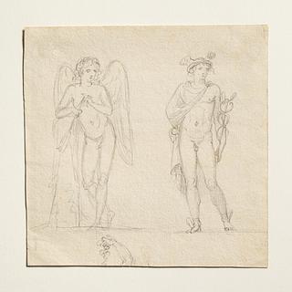 C142r Cupid Examining his Arrow. Mercury