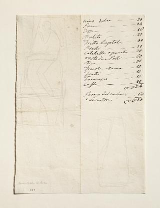 C207 Marmorblok med skitse af Merkur som Argusdræber