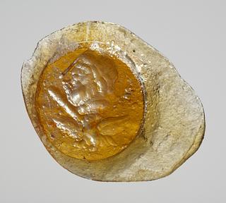 I101 Head of Zeus with a scepter and an eagle