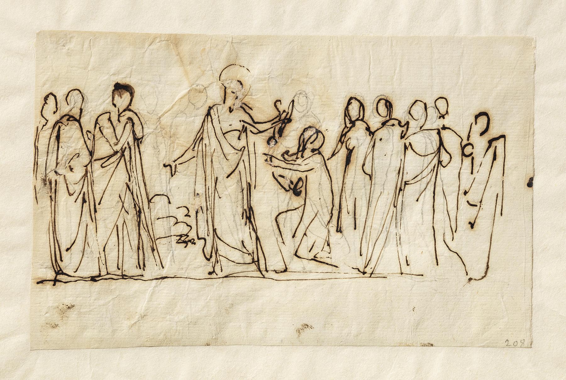 Kristus overdrager nøglerne til Sankt Peter, C208r