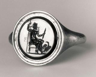 I97 Zeus siddende med tordenkile, scepter og ørn