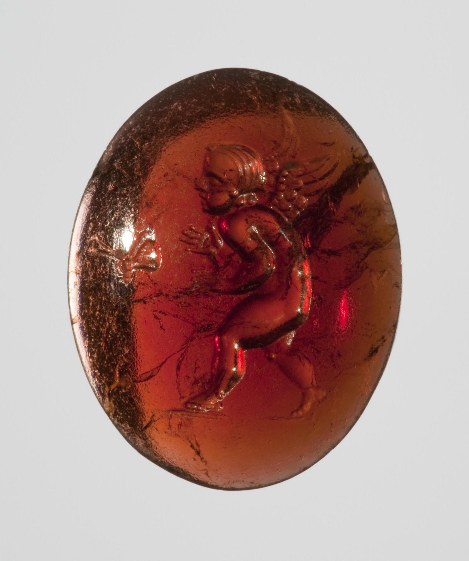 Eros jager en sommerfugl, I461