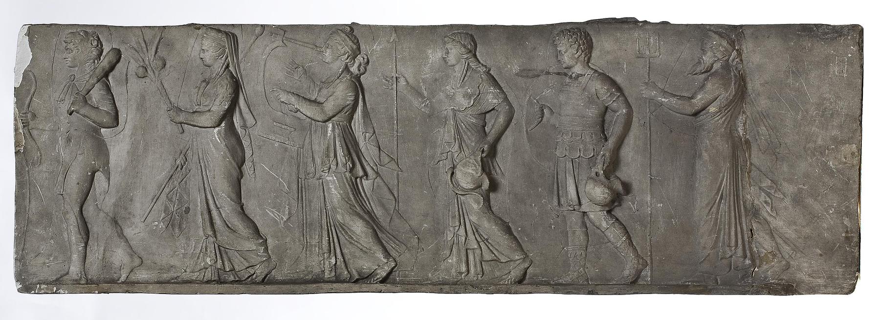 Hercules, Ceres, Apollo, Minerva, Mars, and Neptune walking in procession, L607b