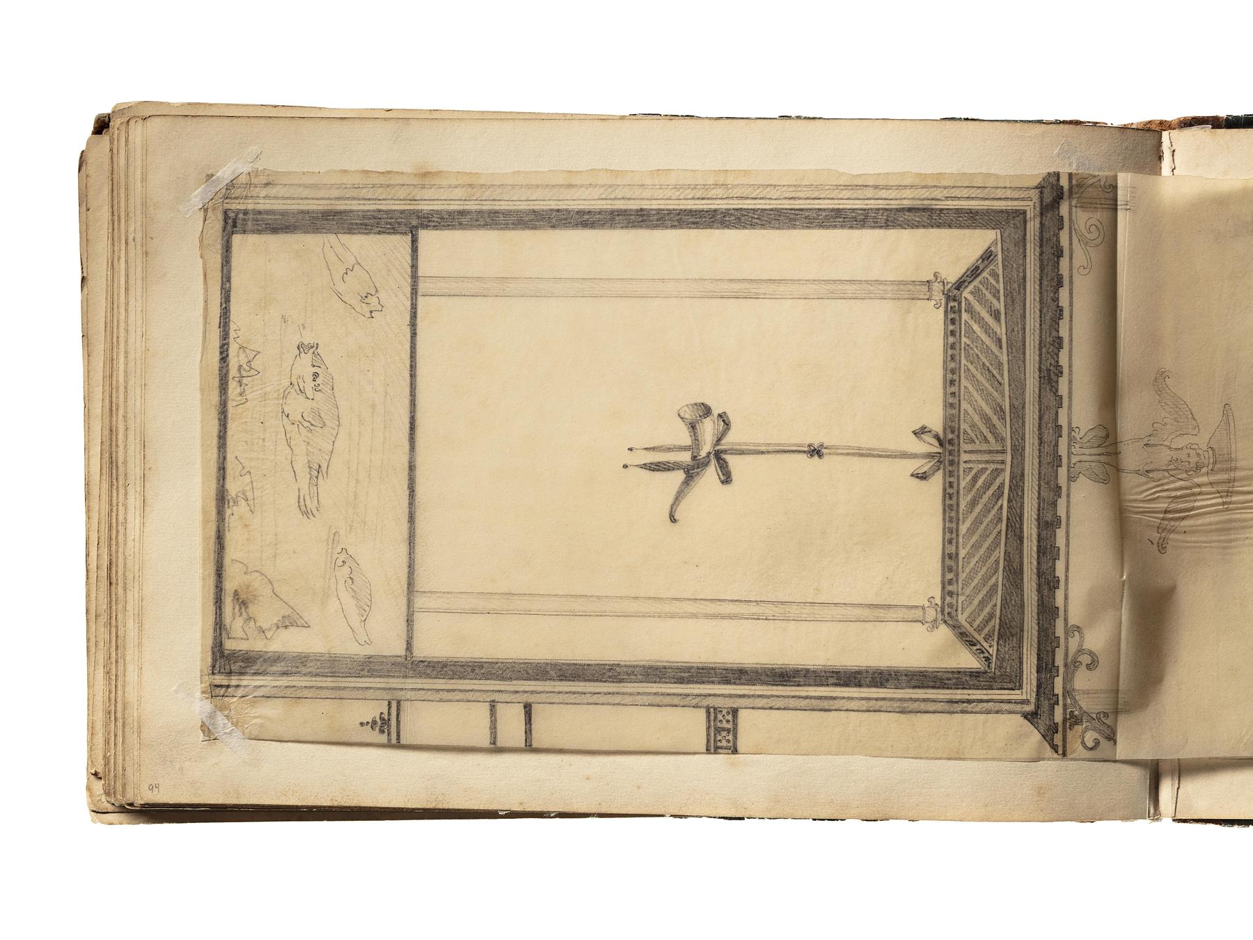 Vægdekoration med fisk, D1827,94