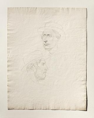 D1688v Sailors. Two Studies after Heads