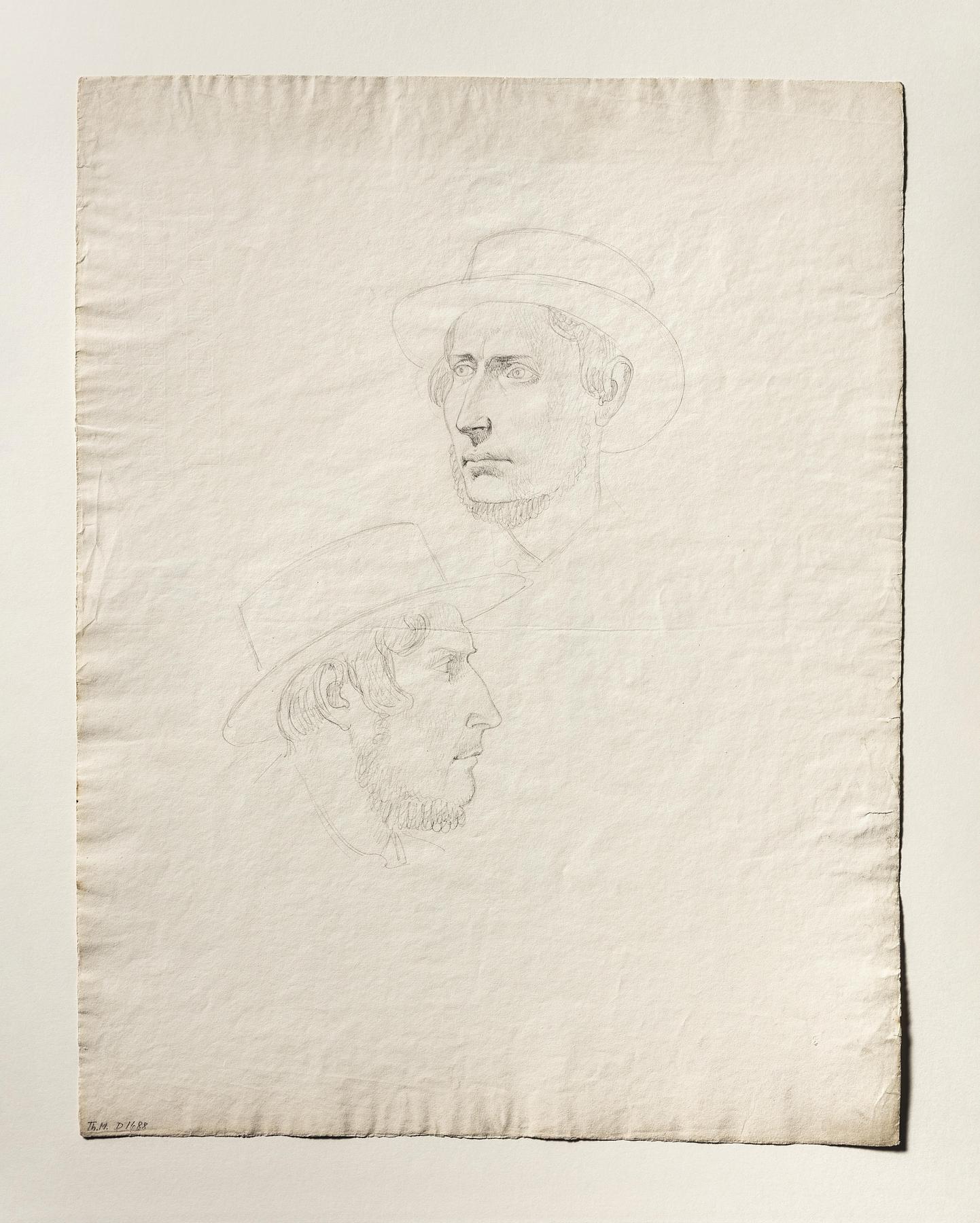 Sailors. Two Studies after Heads, D1688v