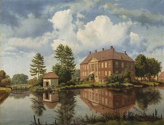 B203 The Manor House of Nysø with Thorvaldsen in Front of his Studio