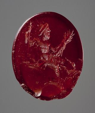 I98 Zeus seated with a thunderbolt and scepter